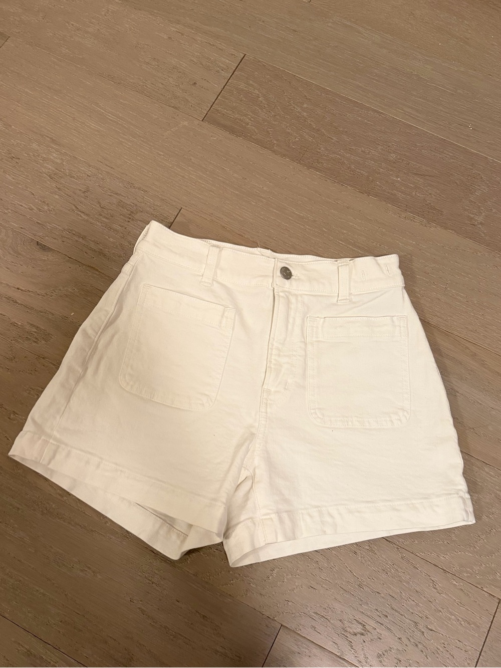 Madewell High-Rise White Pocket Shorts